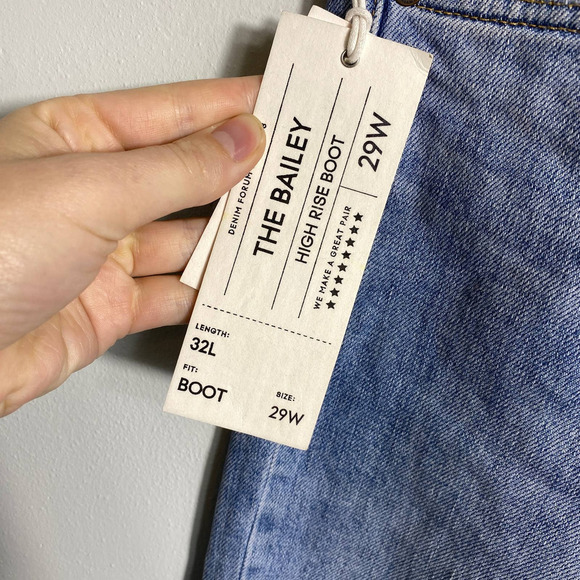 NWT Aritzia Denim Forum The Bailey High Rise Boot - Picture 7 of 8